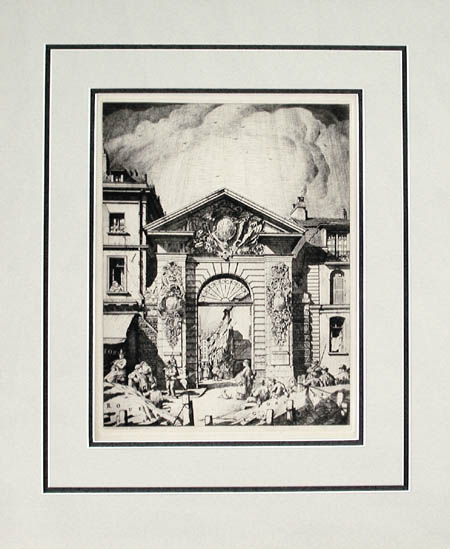 Frederick Garrison Hall - Matted Image - Rouen Porte de Gui