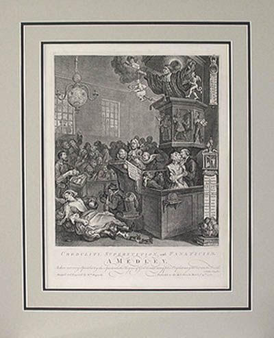 William Hogarth - Matted Image - Credulity Superstition and Fanaticism
