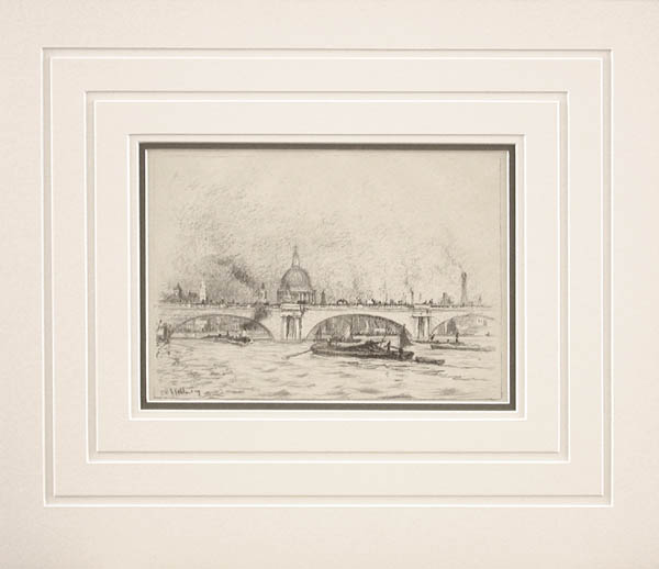 Charles Edward Holloway - Matted Image - Thames River London