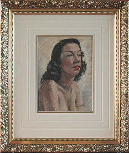 Violeta Janes - Framed Image - Portrait Study A Woman Turned to Her Left