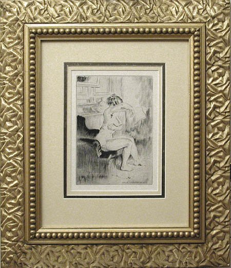 Louis Auguste Mathieu Legrand - Framed Image - La Toilette
