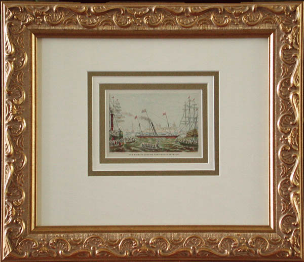 Robert and Abraham Leblond - Framed Image - Her Majesty Leaving Portsmouth Harbour