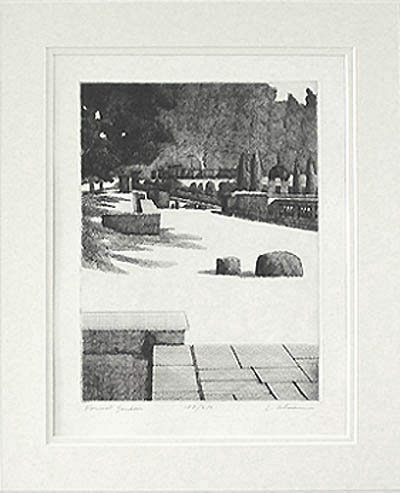Leonard Lehrer - Matted Image - Formal Garden