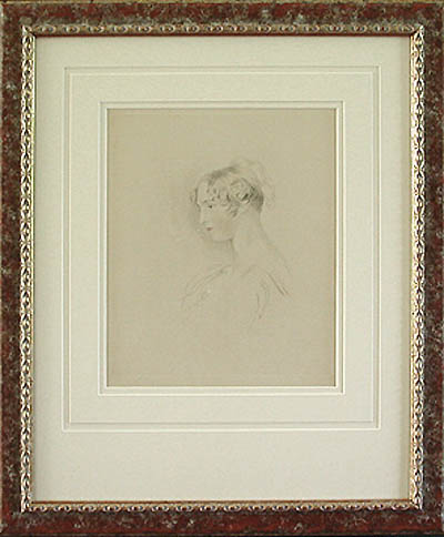 Frederick Christian Lewis - Framed Image - Sir Thomas Lawrence's Portrait of Miss Mary Bloxam as a Young Lady