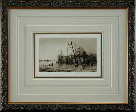 Charles Adams Platt - Framed Image - Old Boat House Gloucester Massachusetts