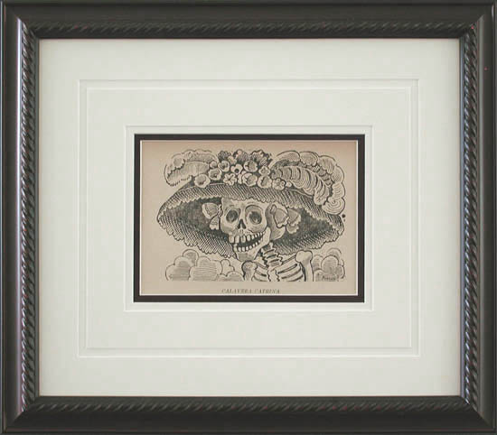 Jose Guadalupe Posada - Framed Image - Calavera Catrina or Dandy Skeleton