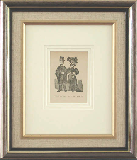 Jose Guadalupe Posada - Framed Image - Don Ferruco y su amor or Don Ferruco and his Love