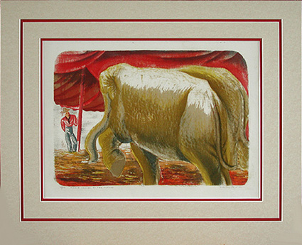 Major Issues at The Circus Matted Original Silkscreen by harlotte Rothstein