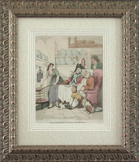 Thomas Rowlandson - Framed Image -The Corporal in Good Quarters