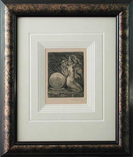 Enrico Vannuccini- Framed Image - Ex Libris Dr. Luigi Airoldi