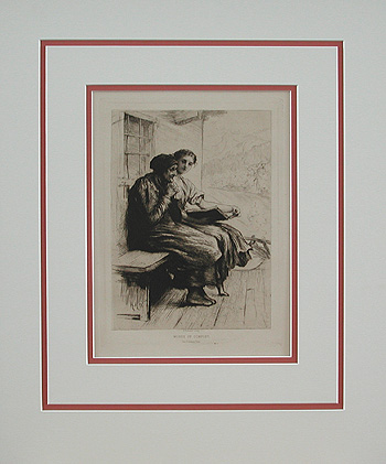 Sir Hubert Von Herkomer - Matted Image - Words of Comfort