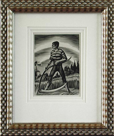 Lynd Kendall Ward - Framed Image - Man at Labor from Midsummer Night