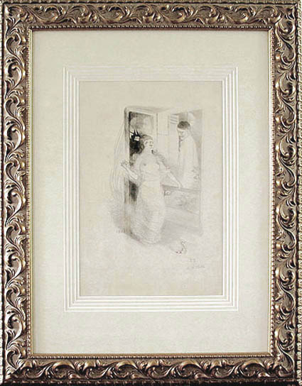 Adolphe Willette - Framed Image - Pierrot Pendu