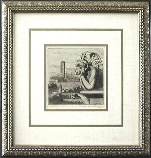 James Mallory Willson - Framed Image - Le Stryge Notre Dame Paris