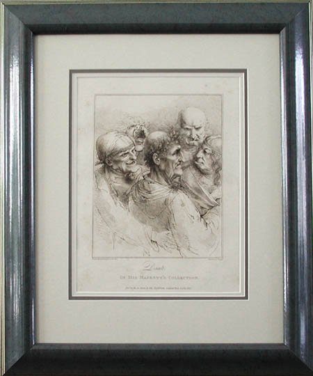Francesco Bartolozzi - Framed Image - Dante Five Grotesque Heads