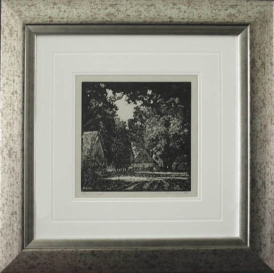 Robert Budzinski - Framed Image - Abend in Wald Evening in the Forest