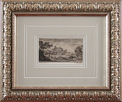 Gabriel Perelle - Framed Image - Landscape View With Ruins
