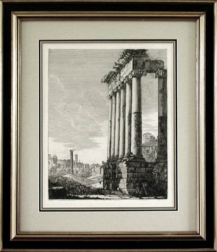 Luigi Rossini - Framed Image - Avanzi del Tempio della Concordia