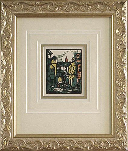 Howard Simon -  Framed Image - Courtyard at Rouen