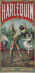 Harlequin Original Lithograph 19th Century American Advertising Art by A. Hoen and Company