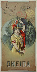 Oneida Original Lithograph by A. Hoen and Company Advertising Art for Joseph D. Evans and Company