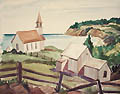 Along the Coast of Maine Original Watercolor by George Adomeit