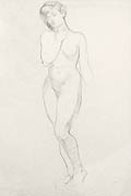 Figure Study Original Drawing by George Adomeit