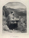 Sainte Madelaine Original Lithograph by the French artist Marie Alexandre Menut Alophe also listed as Marie Alophe