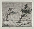 Moorland Tempest Original Etching by the American artist Norman Andersen