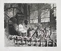 Berlin Factory Scene Original Drypoint Engraving by Hanns Anker
