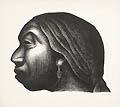 Woman of Taxco Mujer de Taxco Cabeza de Mujer Head of a Woman Original Lithograph by the Mexican artist Luis Arenal