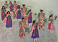 Harvest Dancers Original Lithograph by the American artist Alice Asmar
