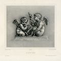 Les Petits Fileurs The Little Spinners original Lithograph by the French artist Hyacinthe Louis Victor Jean Baptiste Aubry Lecomte also listed as Hyacinthe Aubry Lecomte created after a design by Pierre Paul Prud'hon