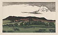 Landscape Original Woodcut by the German artist Albert Banska - Landschaft Original Farbholzschnitt von Albert Banska