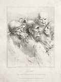 Leonardo da Vinci's Dante Five Grotesque Heads by Francesco Bartolozzi