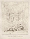 Jacob's Vision Original Etching by the late 18th century artist Francesco Bartolozzi designed by Ludovico Carracci published by John Chamberlaine for Engravings from the Original Designs of Annibale Agostino and Ludovico Carracci in his Majesty's Collection