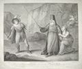 Prospero Disarming Ferdinand Shakespeare The Tempest Act I Scene II Original Stipple Engraving and Etching by Francesco Bartolozzi designed by Henry William Bunbury