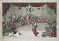 Chinese Ball Peepshow Print Original Engraving Published by Bassett