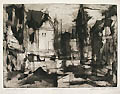 Remnants of Night and Tide Original Aquatint Engraving and Etching by the American artist Norman Arthur Bate