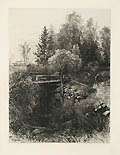 Bygone Highway Original Etching by The American artist, Albert Fitch Bellows