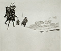 Horsemen in The Snow by Jacobus Belsen
