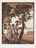 Les Trois Graces The Three Graces Original Wood Engraving by Jacques Beltrand