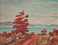 Autumn View Original Painting on Canvas by the Canadian artist John Alfred Everest Bennett also listed as John Bennett