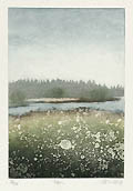 Noon Original Embossed Etching and Aquatint by the American artist Sheila Benow