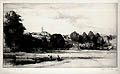 Morlaix Brittany Original Drypoint Engraving by Alfred Bentley