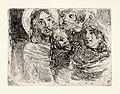 Christ and the Woman Taken in Adultery Original Etching by the Italian artist Mose Bianchi