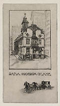 Ex-Libris Sara Eugenia Blake The Old State House Boston Original Engraving & Etching by the American artist Sara Eugenia Blake