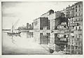 Lago di Gardo Italy Original Drypoint Engraving by the Italian American artist Carmen Bonanno