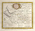18th Century Map of Cheshire Original Engraving by Emanuel Bowen