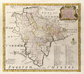 18th Century Map of Devonshire Original Engraving by the British cartographer Emanuel Bowen